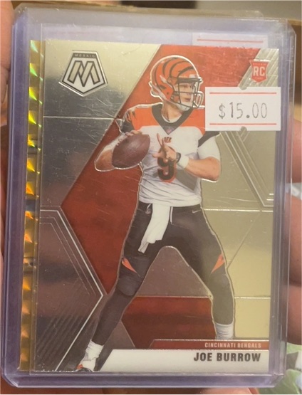 2020 Panini Mosaic #201 Joe Burrow Rookie Card — front