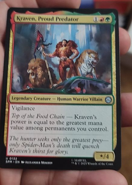 2025 Magic The Gathering: Spider-Man #132 Kraven, Proud Predator — front