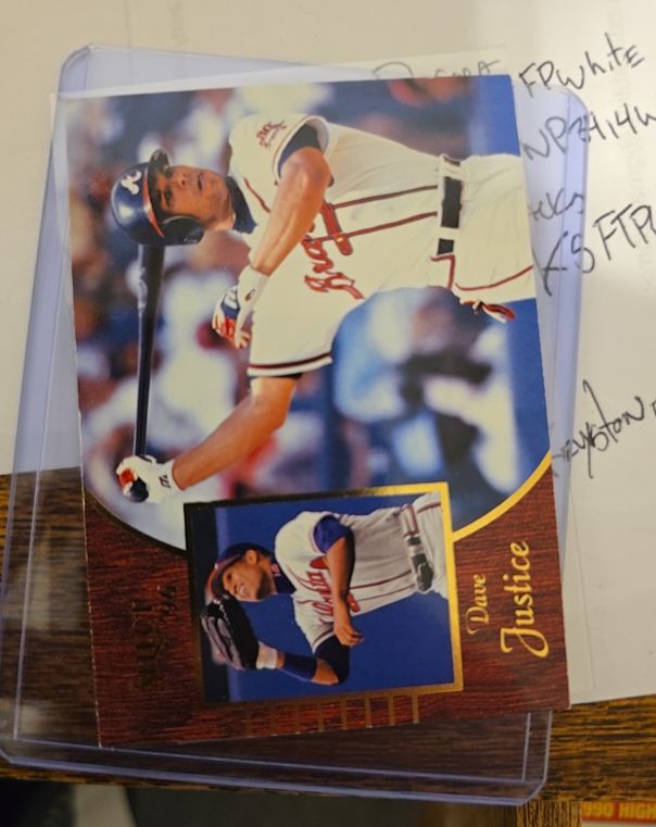 1996 Select #72 Dave Justice — front