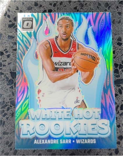 2024-25 Panini Donruss Optic #14 Alexandre Sarr White Hot Rookies — front