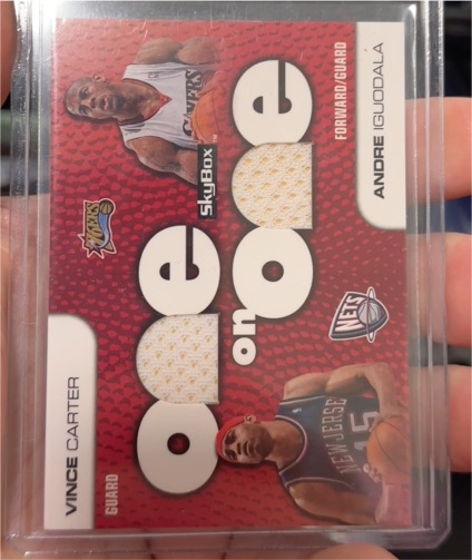 2008-09 Skybox One on One Dual Memorabilia Vince Carter & Andre Iguodala #OO-VC/AI — front