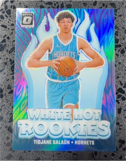 2024-25 Panini Donruss Optic #3 Tidjane Salaun White Hot Rookies — front