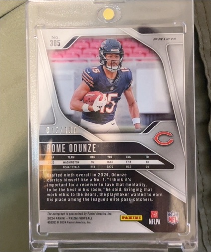 2024 Panini Prizm #385 Rome Odunze — front
