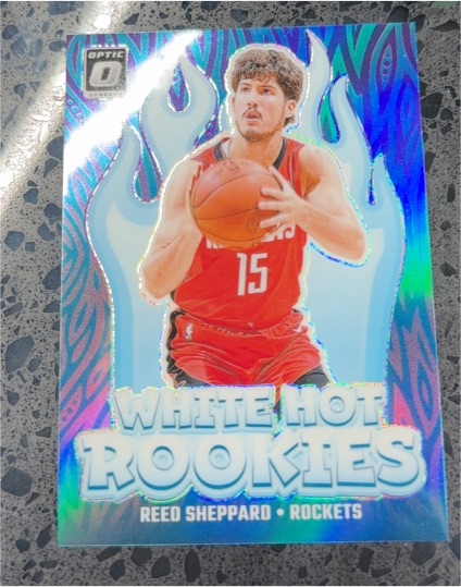 2024-25 Panini Donruss Optic #12 Reed Sheppard White Hot Rookies — front