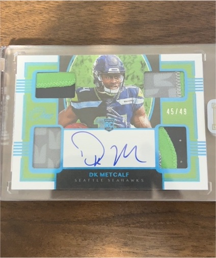 2019 Panini One #58 DK Metcalf — front