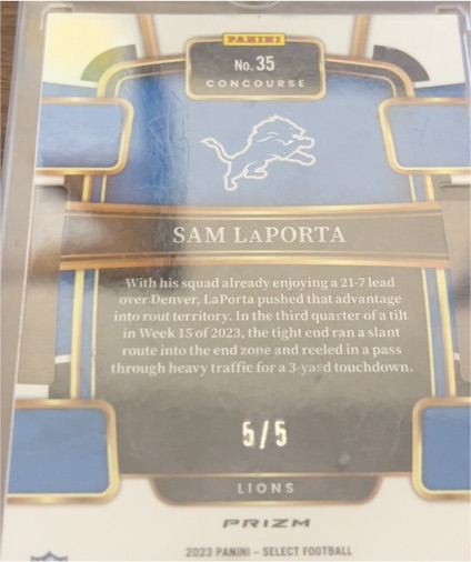 2023 Panini Select #35 Sam LaPorta — front