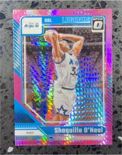 2024-25 Panini Donruss Optic #244 Shaquille O'Neal Pink Hyper Legends — front