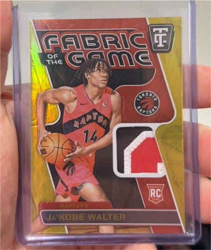 2024-25 Panini Totally Certified Fabric of the Game #FGR-JKW Ja'Kobe Walter — front