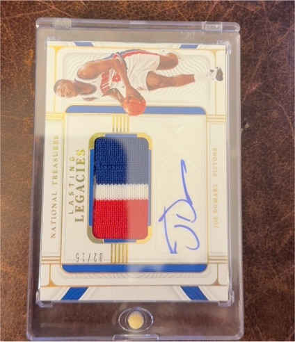 2018 Panini National Treasures Lasting Legacies #LT-JD Joe Dumars — front