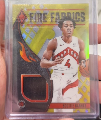 2023-24 Panini Phoenix Fire Fabrics #FF-BAR Scottie Barnes — front