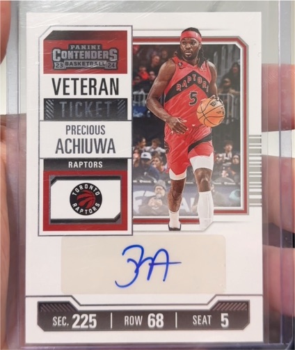 2023-24 Panini Contenders #VTR-PAR Precious Achiuwa — front