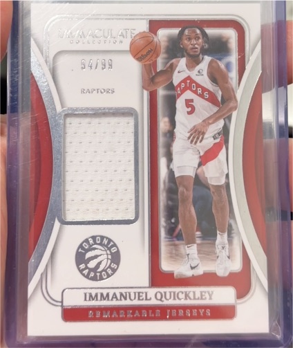 2023-24 Panini Immaculate Collection #RJ-QUI Immanuel Quickley — front