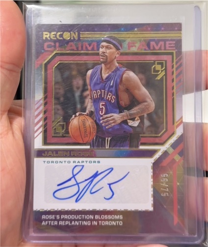 2021 Panini Recon #Claim To Fame AUTO /99 Jalen Rose — front
