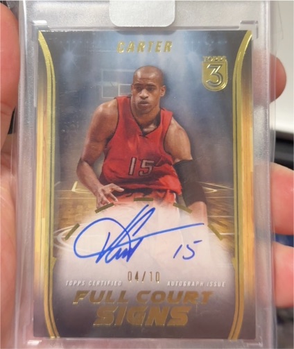2024 Topps 3 Full Court Signs Vince Carter — front