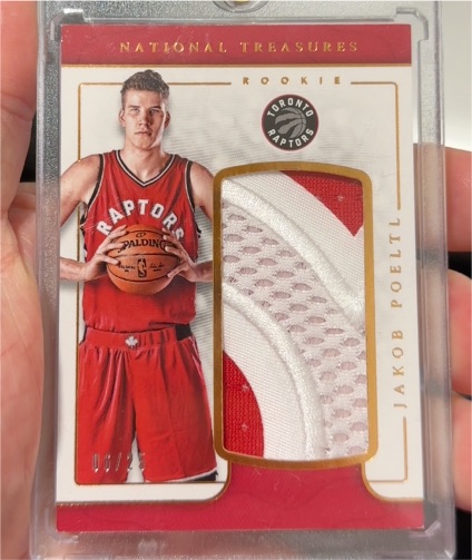 2016-17 Panini National Treasures Rookie Jumbo Patch #Jakob Poeltl — front