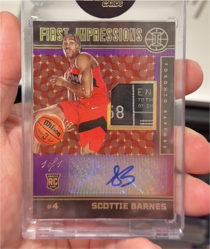 2021-22 Panini Illusions First Impressions #4 Scottie Barnes — front