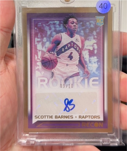 2021-22 Panini Recon Rookie Recon Signatures #RS-SCB Scottie Barnes — front