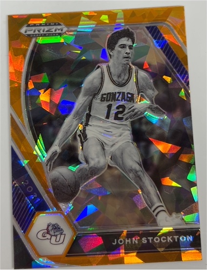 2021 Panini Prizm Draft Picks #87 John Stockton Orange Ice — front