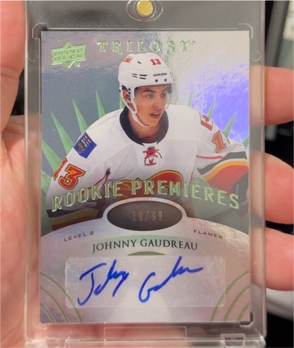 2014-15 Upper Deck Trilogy #139 Johnny Gaudreau Rookie Premieres — front