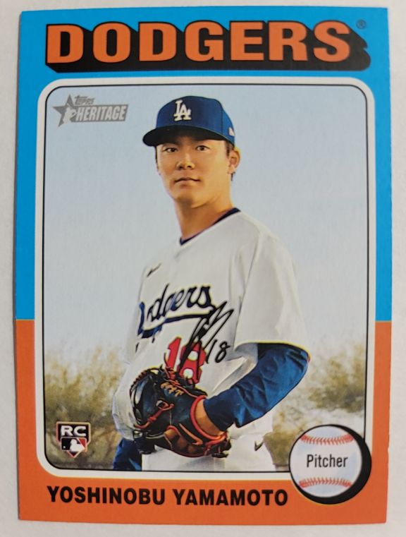 2024 Topps Heritage #553 Yoshinobu Yamamoto — front