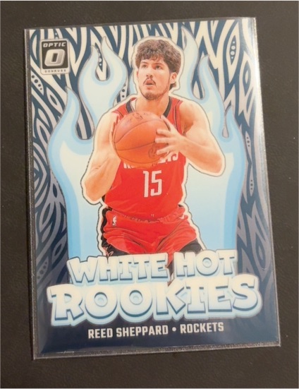 2024-25 Donruss Optic #12 Reed Sheppard White Hot Rookies — front