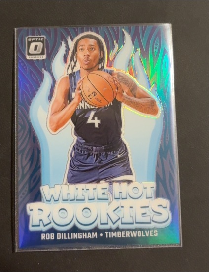 2024-25 Donruss Optic #8 Rob Dillingham White Hot Rookies Purple Prizm — front