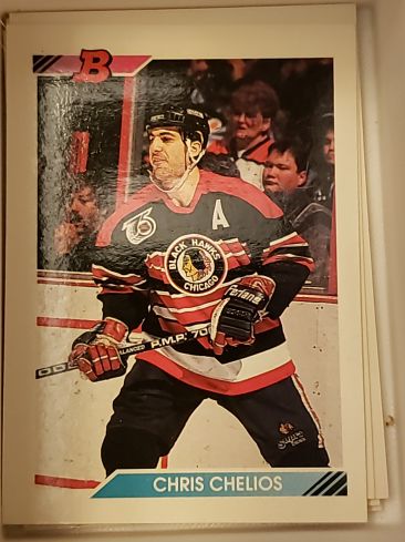 1992-93 Bowman #43 Chris Chelios — front
