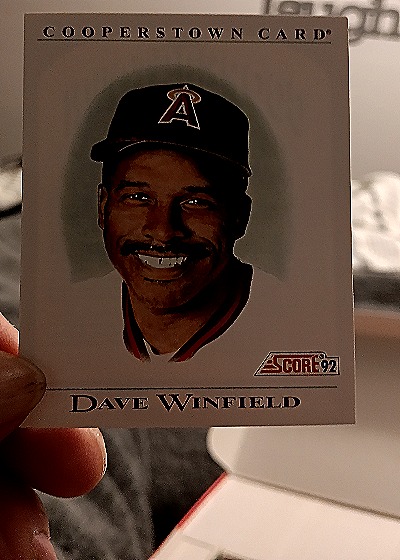 1992 Score #B9 Dave Winfield — front
