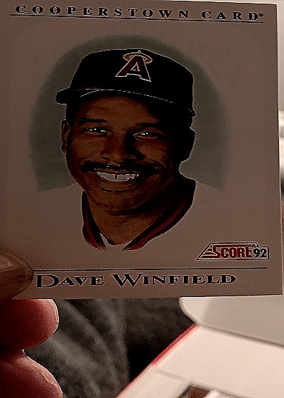 1992 Score Cooperstown #B10 Dave Winfield — front