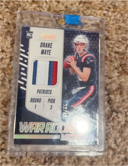 2024 Panini Absolute War Room Materials #WRM-DME Drake Maye — front