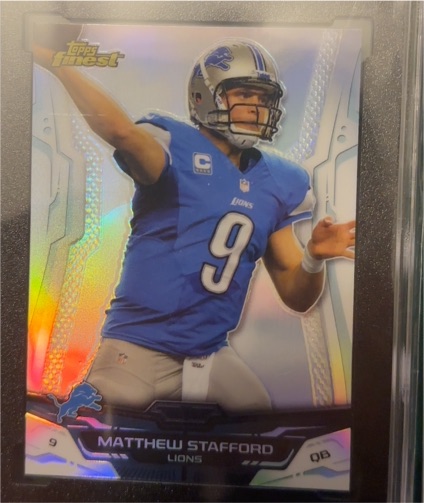 2014 Topps Finest #72 Matthew Stafford — front