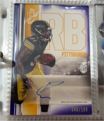 2024 Topps Signature Class #RCA-DE Daijun Edwards — front