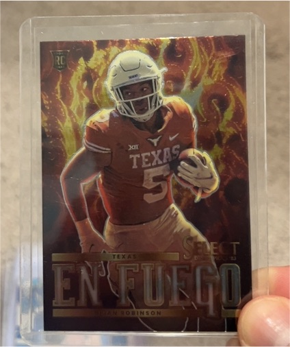 2023 Panini Select Draft Picks En Fuego #EF-BR Bijan Robinson — front