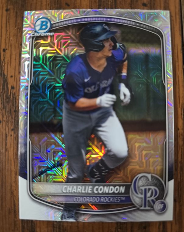 2025 Bowman Chrome Prospects Mojo Refractor #BCP-248 Charlie Condon — front