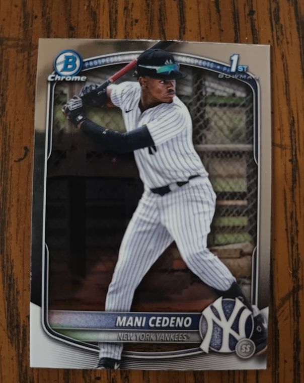 2025 Bowman Chrome #BCP-199 Mani Cedeno — front