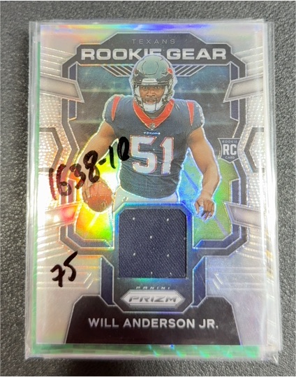 2023 Panini Prizm Rookie Gear #RG-WA Will Anderson Jr. — front