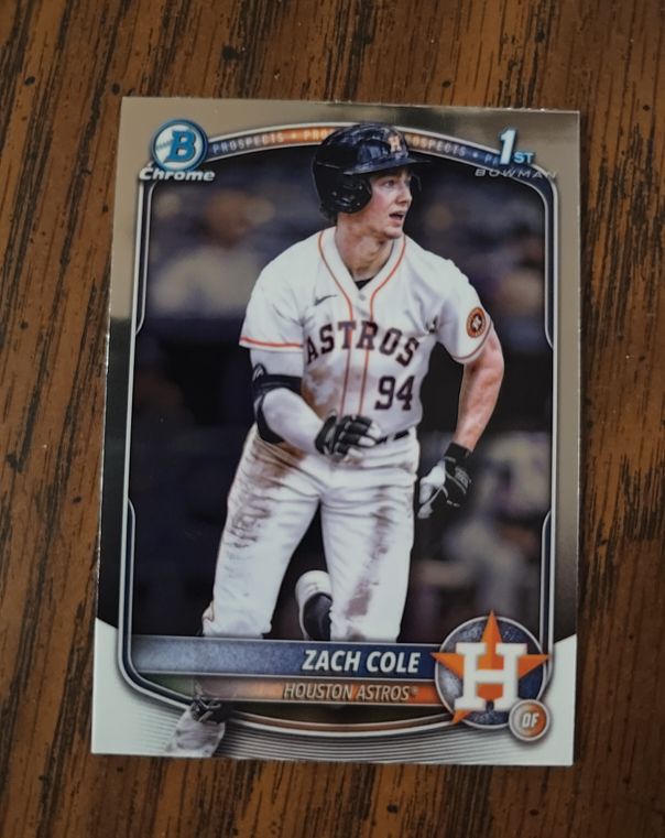 2025 Bowman Chrome #BCP-244 Zach Cole — front