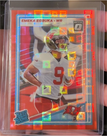 2025 Panini Donruss Optic Preview Red Pandora #375 Emeka Egbuka — front