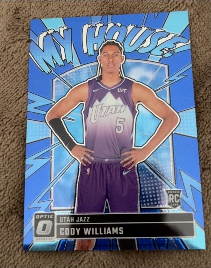 2024-25 Donruss Optic #4 Cody Williams My House Rookie — front