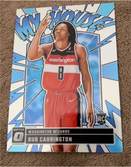 2024-25 Panini Donruss Optic #8 Bub Carrington My House Washington Wizards Rookie Card — front