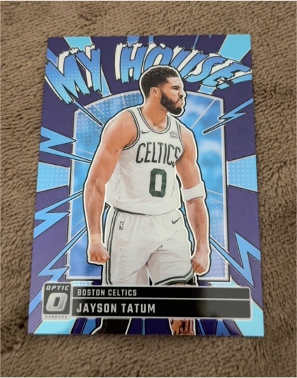 2024-25 Panini Donruss Optic #7 Jayson Tatum My House Purple Prizm — front