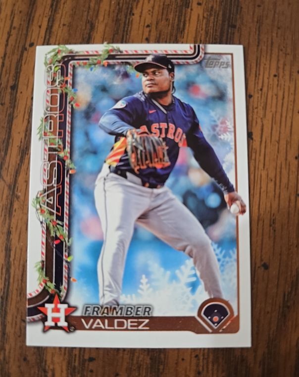 2025 Topps Holiday #H24 Framber Valdez — front
