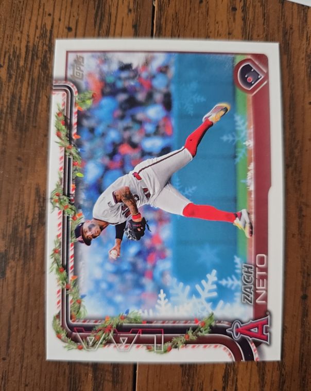 2025 Topps Holiday #H149 Zach Neto — front