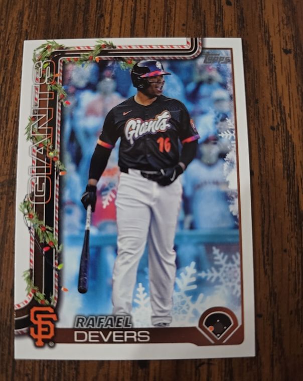2025 Topps Holiday #H190 Rafael Devers — front