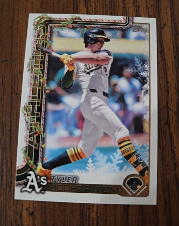 2025 Topps Holiday #H32 Tyler Soderstrom — front