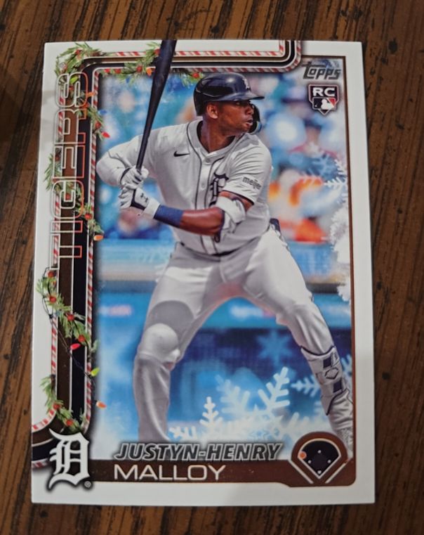 2025 Topps Holiday #H31 Justyn-Henry Malloy — front