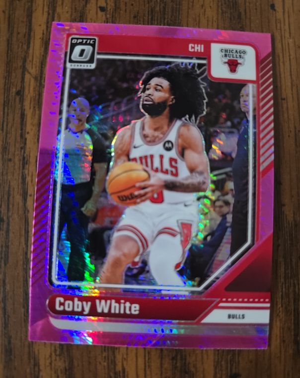 2024-25 Donruss Optic #76 Coby White Pink Hyper — front