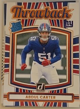 2025 Panini Donruss Throwback Rated Rookie #49 Abdul Carter — front