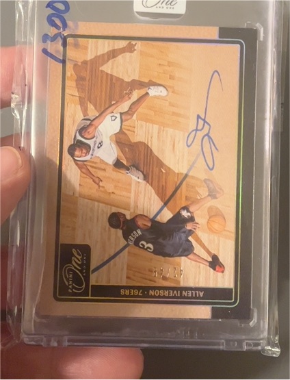 2024 Panini One And One Allen Iverson ISO Auto #/25 76ers — front