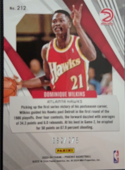 2023-24 Panini Phoenix #212 Dominique Wilkins — front
